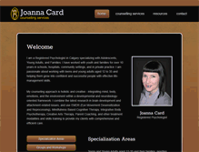 Tablet Screenshot of joannacardcounselling.com